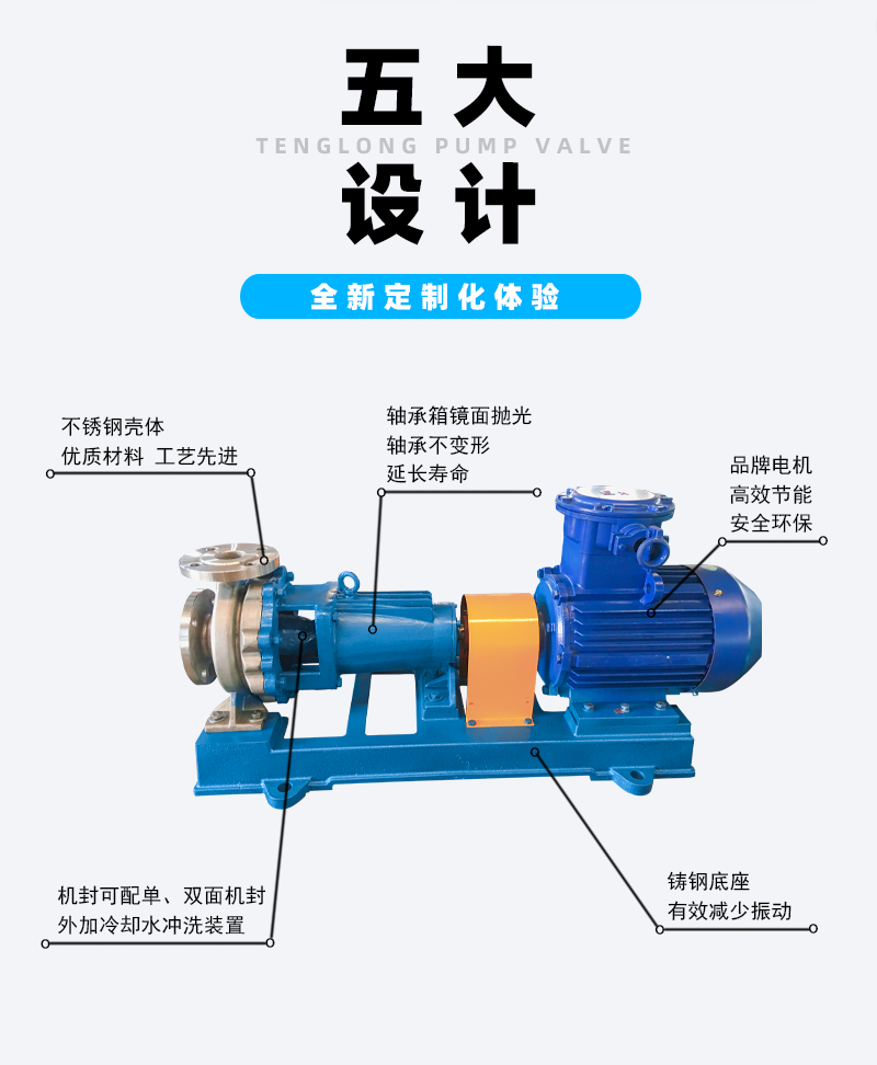 不銹鋼堿液離心泵設計